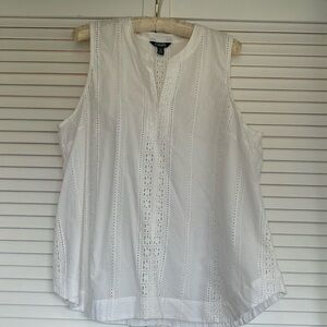 Chaps by Ralph Lauren Sleeveless Eyelet Tunic